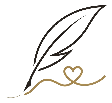 Fable Match mark: a quill pen writing a line that curls into a small heart